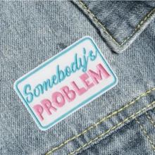 SOMEBODY'S PROBLEM Hippie Punk Rock Cartoon Adventure Funny Cool Sew-On Embroidered Patch, DIY Clothing Accessory, Embroidery Applique Iron-On Patch For Jacket, Pants, Coat, Shoes, Bags - Multicolor - View 4