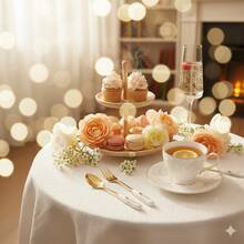 CRENOVA 6Pcs Gold Plated Stainless Steel Dessert Forks With Ceramic Handle, Elegant Vintage Cutlery Set For Appetizers & Gifting - 金色 - 查看 2