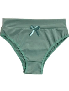 Kit Calcinha Com 5 Cintura Alta Lingerie Feminina Cós Alto Segura Barriga Conforto Langerie Íntima - Multicolorido - Visão 3