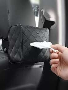 多功能车载纸巾盒，创意车载扶手纸巾架，后座安装式纸巾盒 - 彩色 - 查看 7