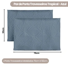 Par de Porta Travesseiros Matelado 2 Peças Tropical
