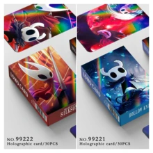 30pcs Hollow Knight Laser Cards, Collectible Trading Cards, Action Adventure Game Photo Cards, Halloween & Christmas Gift