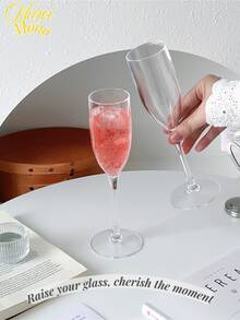 <举起你的酒杯，珍惜此刻>，香槟杯，经典香槟杯，优雅的祝酒杯[可重复使用] 回到学校 - 無色 - 查看 2