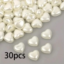30/50/100/150 White Heart-Shaped Acrylic Beads, Perfect For DIY Jewelry Making - Ideal For Bracelets, Necklaces, And Rings, Jewelry Making Accessories