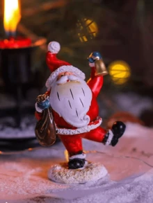 1 قطعة مجموعة زينة راتنجية لسانتا كلوز، هذه المجموعة المكونة من أربع تماثيل سانتا الخيالية تضيف سحرًا احتفاليًا لموائد عيد الميلاد والمداخن أو كتفاصيل جميلة في غرف المعيشة. مثالية لعشاق ديكور العطلات. - متعدد الألوان - مشاهدة 13