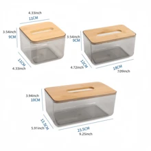 3PCS Stylish Tissue Box With Lid, Minimalist Design, For Home Office, Study Desk, Living Room Side Table, Storing Facial Tissues, Keeping Space Tidy And Decorative