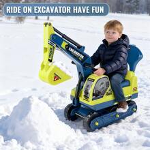 Excavator Ride On Toddler Toys With Snow And Sand Digging Capabilities Beach Toys, Indoor/Outdoor Ride On Excavator Toy, Suitable For Boys Girls Ages 3 4 5 6 7 8+ The Perfect Birthday Gift For Kids - Multicolor - View 2