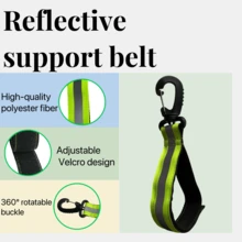 2 Stücke Handschuhe mit reflektierendem Rand und Sicherheitsgurt mit Drehverschluss