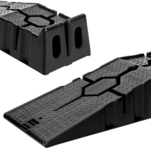 2 x Kunststoff Auffahrrampe KFZ 2-3T Rampe Wagenheber Hebebühne Breite 330 mm - Schwarz - Übersicht 9