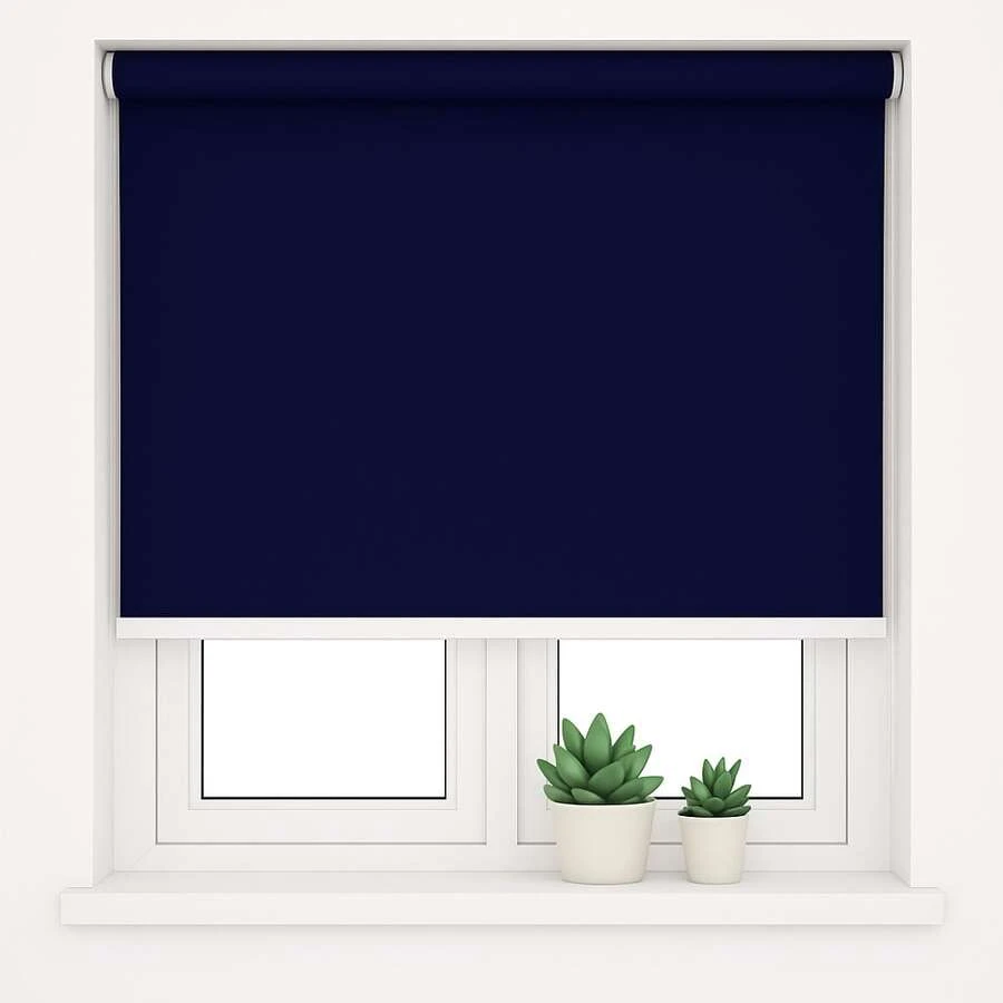 Roller Blinds - Navy Blue - View 1