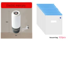 RAF RAF Food Vacuum Storage Bags And Handheld Electric Vacuum Machine Sets, Rechargeable 500mAh Battery, Reusable Vacuum Sealing Zipper Bags, 1 Electric Pump, For Dry And Wet Flour Storage Of Meat, Vegetables, Fruits, Etc., Large, Medium And Small Vacuum Zipper Bags, For Refrigerator Storage, Food Freshness Preservation Bags,