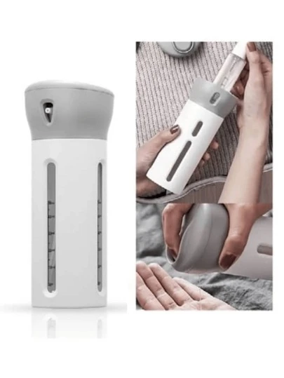 Kit Viagem 4 Em 1 Porta Shampoo Mini Frascos 30ml Mala Bordo