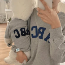 1 件宠物秋冬字母印花保暖羊毛衫，适合中小型宠物的狗/猫衣服 - 彩色 - 查看 8