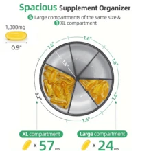 Portable Pill Organization With Separate Compartments - Holding 7 Kinds Of Vitamins And Medicines, 7-Compartment Medicine Box For 7 Days A Week, Anti-Mixing Design, Wide Opening, Clear Observation Window, Travel-Friendly Medicine Can With Convenient Lanyard, Travel, Elderly And Busy Lifestyle, 7 Compartments Medicine Can - 彩色 - 查看 4