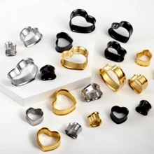 3 Cặp nút chặn lỗ xỏ khuyên tai DIY, Phụ kiện đo lỗ xỏ khuyên tai bằng thép không gỉ cho nữ - tự làm lấy - Xem 11