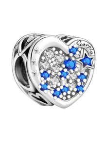 1 pieza Exquisito colgante con el signo del zodíaco, adecuado para que las mujeres lo usen, se puede utilizar para hacer joyas DIY como pulseras y brazaletes, un excelente regalo para la novia - Cuentas de constelación en forma de corazón - Ver 18