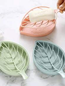1Pc Leaf & Carrot Shaped Soap Box, Random Color Home Bathroom Decor Fall Decor Back To School - Multicolor - View 1
