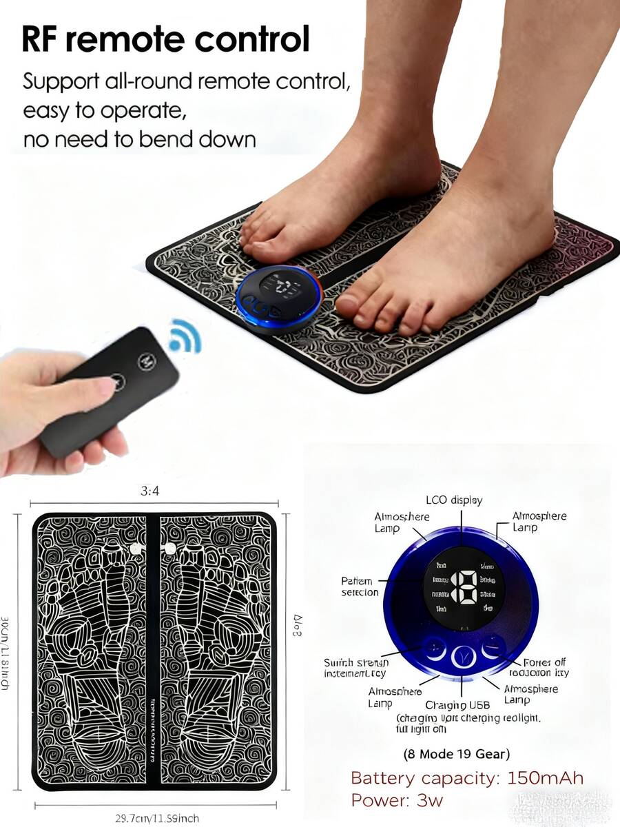 YUZHAOLIN EMS Physical Therapy Acupoint Foot Massager, Pulse Foot Massage Device