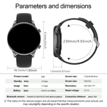 新款热门 1 件男女通用硅胶表带智能手表，支持呼叫/应答、计步、卡路里追踪、多种运动模式、闹钟、呼叫和消息提醒，1.53 英寸全触摸圆形屏幕，兼容 Android 和 IOS - 銀色 - 查看 12