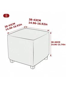 1 chiếc bọc ghế đôn Jacquard, bọc ghế đôn trang trí nhà cửa, dùng được cả bốn mùa, bọc ghế đôn co giãn, phù hợp cho phòng khách, phòng ngủ, khách sạn, quán bar. - màu trắng ngà - Xem 3