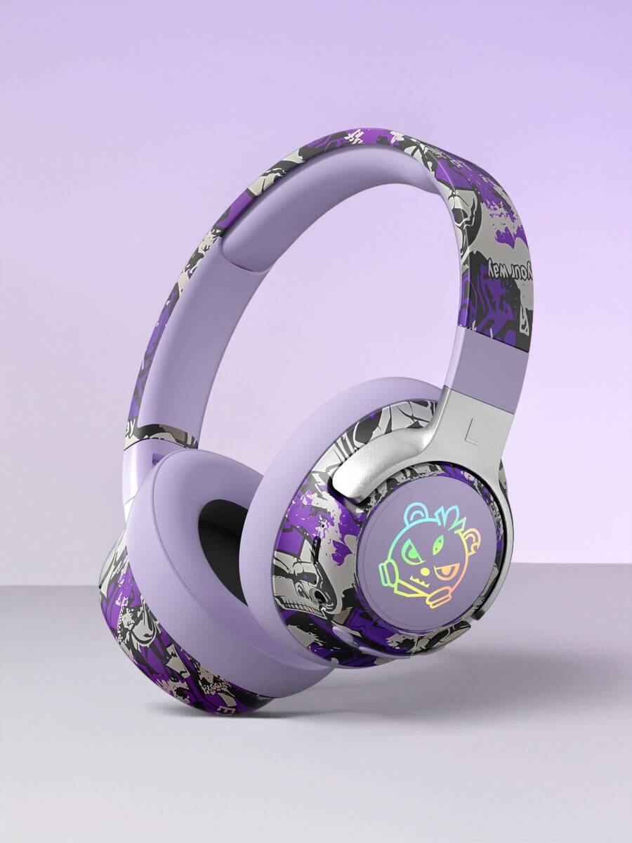 Wireless Over-Ear Headphones With Microphone, HIFI Stereo Gaming Headphones With Deep Base, Built-In Microphone For Clear Communication, Lightweight Immersive Audio For PC/Mobile Phone Kid-Friendly & Lightweight Build