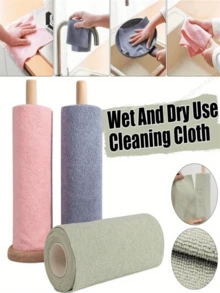 Rolo de Toalha de Fibra Super Fina - Super Absorvente, Reutilizável e Lavável para Cozinha, Banheiro, Carro, Escritório Doméstico - Rosa Suave, Toalha Multiuso para Limpeza de Vidros e Superfícies, Toalha de Banheiro, Estilo Moderno, Tecido Durável