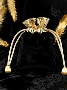 30pcs Customized Luxury Velvet Gift Bags With Engraved Logo/Text - Gold Drawstring Closure, Suitable For Christmas, Weddings, Birthdays - Gold/Black/Navy Blue/Red - Corporate Events And Gift Party Packaging