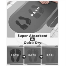 1/3 Stück rutschfeste, saugfähige Badezimmermatte, Vintage Blatt Muster Silikonmatte, Vintage Design Badezimmer, U-förmige Toilettenvorlage, saugfähige Fußmatte für Waschbecken, 2,5 mm Dicke Weihnachtsdekoration Küchenteppich