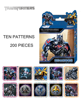  200PCS Hasbro Officially Licensed Transformers Laser Roll Stickers Mugs Computers Cell Phones Textbooks Skateboards Decorations Fashion Gifts For Friends Teacher Rewards Stickers Party Decorations Books Label Stickers