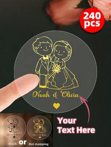 1~250张定制婚礼礼物贴纸，个性化婚礼感谢标签，定制派对礼物贴纸，定制圆形标签贴纸 - 可定制新娘礼物派对标签，招待袋贴纸，婚礼派对贴纸，派对袋标签，多功能，可调节，耐用，装饰性强，可重复使用，精致可爱，高品质，现代，色彩丰富，舒适时尚，墙纸贴纸 - 白色 - 查看 19