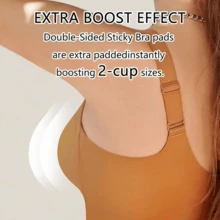 Almofadas Adesivas de Gelatina Dupla Face Invisíveis, À Prova d'Água para Natação, Reutilizáveis, Insertos de Sutiã Push-Up Reforçados, Essencial para Maiô Bikini e Roupa Íntima