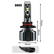 A Pair 120W Car LED Headlight Bulbs Super Bright 6000K White, H1 H4 H7 H11 9005 9006 Conversion Kit, Canbus Ready For Halogen Replacement