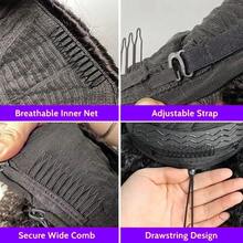 ZHENDEFA 1pc Real Human Hair Jerry Curl Half Wig, Glueless Flip Over Invisible Hairline Half Wig, Beginner Friendly Headband Wig For Women - SNatural - View 8