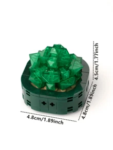 1361pcs Realistic Preserved Flower Building Blocks Basket, Roses/Sunflowers/Tulips/Lily Of The Valley/Roses/Lilies/Roses/Peonies/Jasmine Creative 3D Assembly Building Blocks Potted Succulent Plants Desktop Decor, Birthday/Halloween/Christmas Gift - Multicolor - View 36