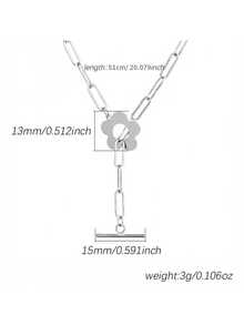 1 pieza Elegante collar de cadena de plata 925 con diseño floral, de diseño minimalista y de moda para mujeres, adecuado para vacaciones, fiestas, banquetes, regalo festivo