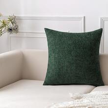 1 Peça Capa de Almofada Verde Oliva (Somente Capa, Sem Enchimento) com Multi-Textura, Capa de Almofada Estilo Fazenda Contemporânea com Textura 3D em Chenille Respirável, Adequada para Quarto, Sala de Jantar, Cama, Sofá, Carro, Decoração. Adequada para Primavera, Verão, Outono e Inverno