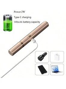 RAF 二合一电动睫毛夹、电动修眉器、无痛修眉器、眉毛修剪器、面部脱毛器、加热睫毛夹、女士睫毛夹、睫毛夹、电动加热睫毛夹，功率：2W，电池容量：140mAh，情人节、圣诞节礼物 - 彩色 - 查看 7