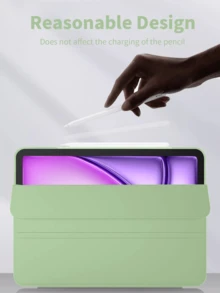 Casing Pelindung Tablet Kompatibel dengan Tablet Galaxy/iPad/Redmi Pad SE/Pad, Perlindungan Anti Jatuh, Ultra Tipis, Stand Pintar, Fungsi Bangun/Tidur Otomatis; Casing Tablet Kompatibel dengan Apple iPad Mini 4/5/6 (9.7/10.2/10.5 Inci), Air 4/5/6 (Generasi ke-10, 10.9 Inci), Pro 11 Inci, Air 11 (M2), Air 13 dan Pro 11 (M4) - Hijau - View 3