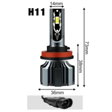 A Pair 120W Car LED Headlight Bulbs Super Bright 6000K White, H1 H4 H7 H11 9005 9006 Conversion Kit, Canbus Ready For Halogen Replacement