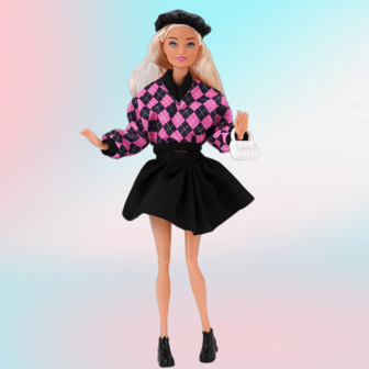 1 Set Fashion Doll Dress Ball Gown Wedding Party Skirt Princess Clothes For Doll Accessories 11.8 Inch Girl Kids Toy Gift (Not Include Doll)