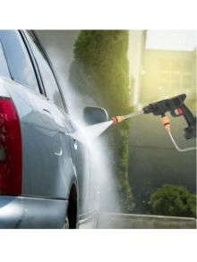 Pistola de agua para lavar autos para el hogar, máquina de limpieza de alta presión, lavadora de pisos, herramienta de riego, limpiadora de vehículos eléctricos para lavado de autos, portátil para exteriores, pistola de lavado recargable conveniente para automóviles