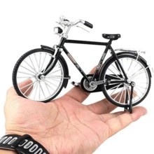 Clásica Bicicleta De Juguete Colección Retro Diy,Modelo miniatura de bicicleta retro vintage desmontable de aleación, estilo clásico y antiguo, kit de manualidades DIY - Negro - Ver 12