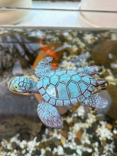 Decorative Resin Embossed Turtle Statue, Outdoor Garden, Pool And Aquarium Decor - Nature Themed, Suitable For Weddings, Thanksgiving, Easter, Halloween And New Year Celebrations