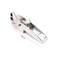 ISURE MARINE AISI 316 Stainless Steel Hinged Self-Launching Bow Anchor Roller With Pivoting Dual-Roller 23'' For Marine Yacht Docking Accessories - Silver - View 3