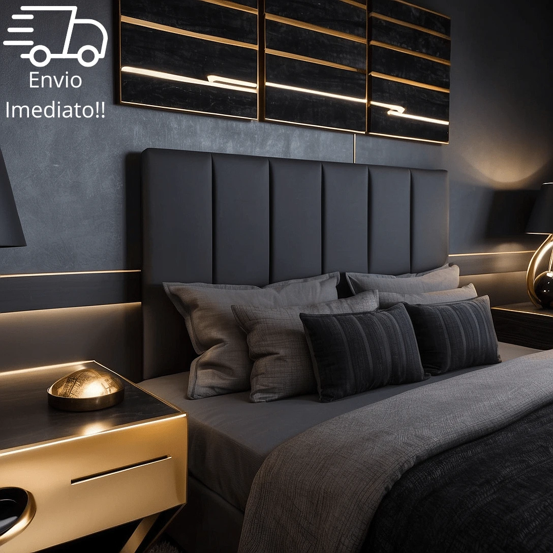 Queen King Size Bed Headboard Kit 45x20 Normal - Ultra Fast Shipping! - Black - View 1