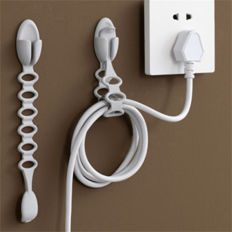 1 Piece Plastic Cable Organizer, Wall Mount Cable Management, Home Appliance Accessories, Durable And Space Saving, Suitable For Electrical Wires And Wires Washing Machine Water Pipe Extension Power Cord Small Data Cable Kitchen Cord Winder Home Appliances Cable Organizer Holder