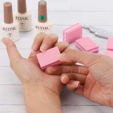 1/10/30/50/100/150/300/500片装迷你指甲抛光块，适用于亚克力指甲和天然指甲，100/180目指甲抛光块，散装指甲抛光块，专业美甲锉