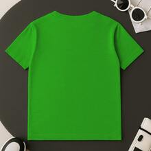 Printed T-Shirt With Faith Text, 100% Premium Cotton Men's, Sizes 2 To GG - Green - View 3