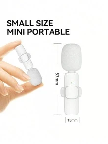 Microphone sans fil Lavalier pour smartphone, microphone sans fil plug-and-play pour l'enregistrement vidéo/audio, micro-cravate pour interview/vlog/enseignement