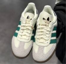 Adidas Originals SAMBA OG Comfortable Versatile Wear-Resistant Low-Top Sneakers CY Women's White And Green